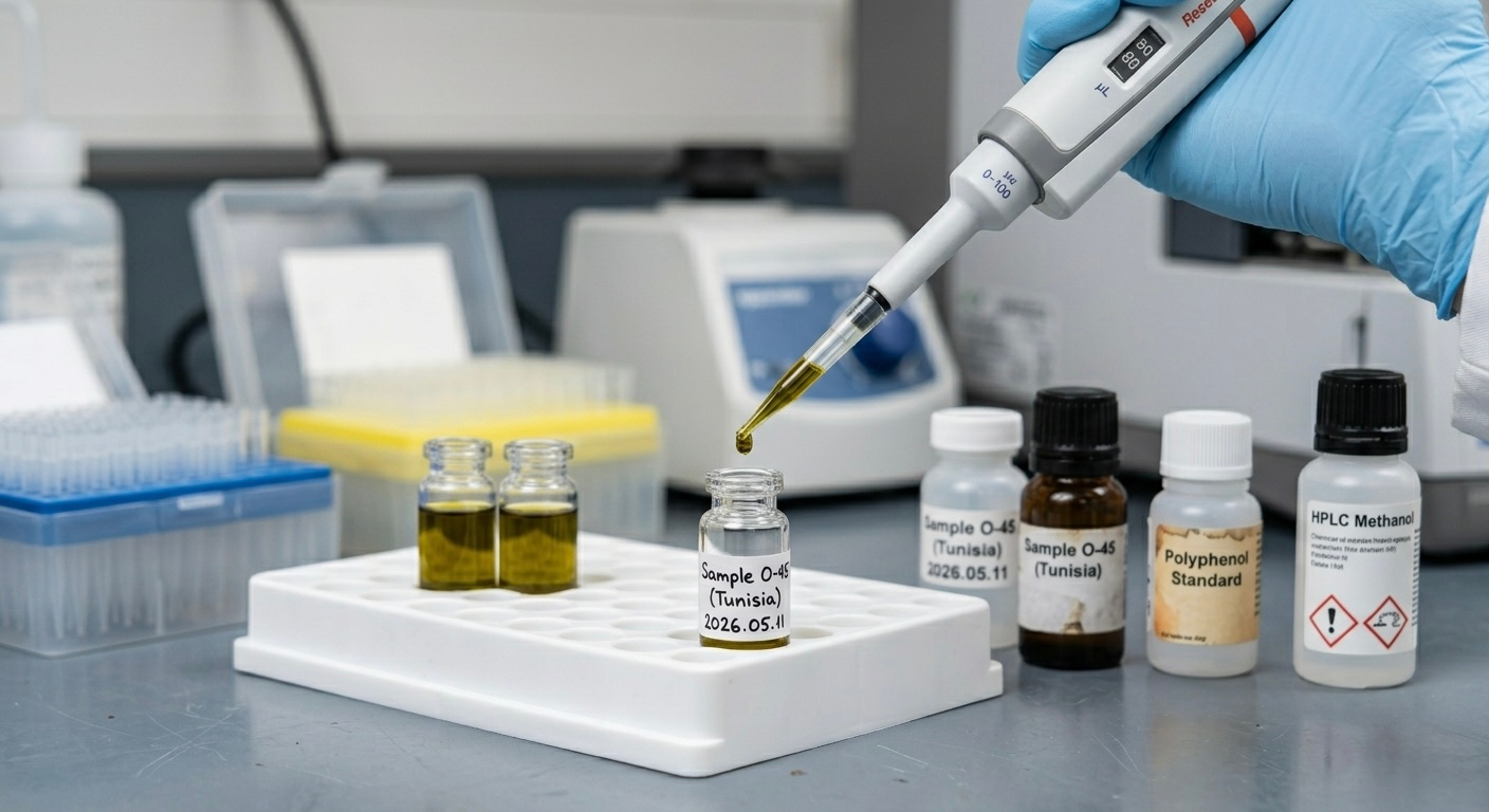 Olive oil tasting preparation